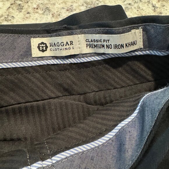 Men's Haggar Clothing Black Dress Pants - Picture 2 of 4
